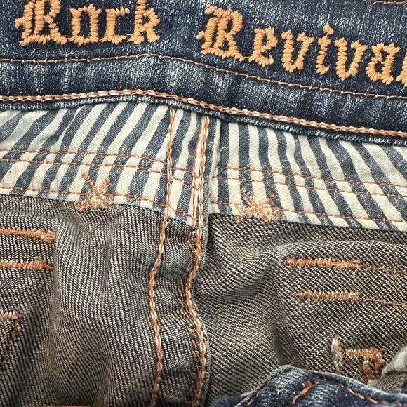 Rock Revival Chrissie Boot 28 x 32 Flap Pockets Y2K Low Rise Bootcut Embroidered - Picture 11 of 13